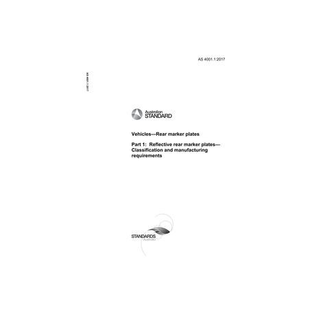 AS 4001.1:2017