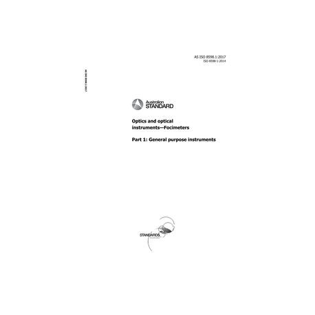 AS ISO 8598.1:2017