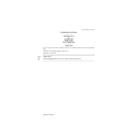 AS 5100.2:2017 Amd 1