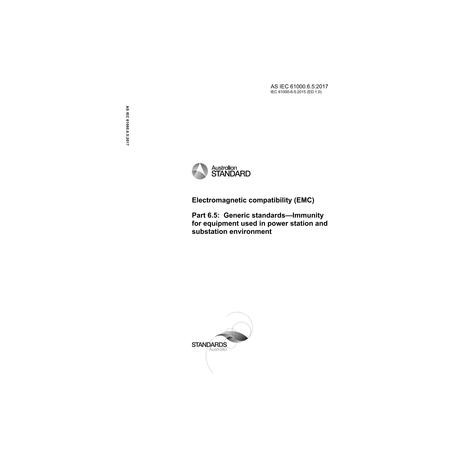 AS IEC 61000.6.5:2017