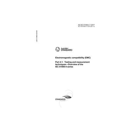 AS IEC 61000.4.1:2017