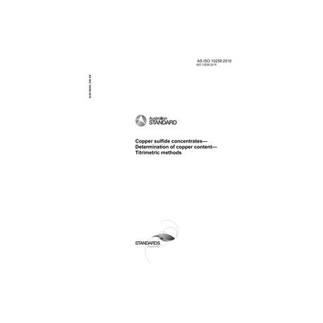 AS ISO 10258:2016