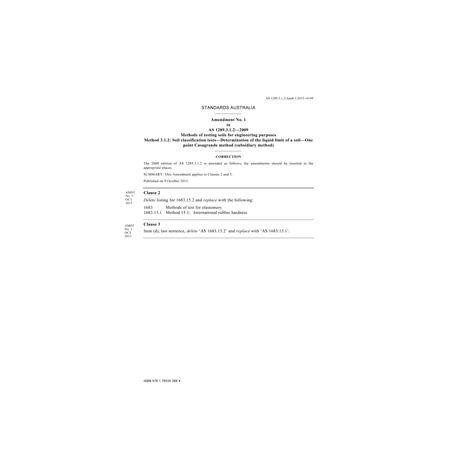 AS 1289.3.1.2-2009 Amd 1:2015