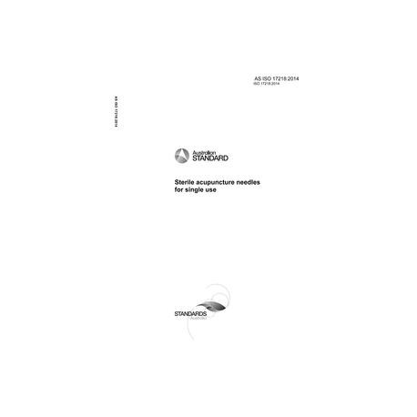 AS ISO 17218:2014