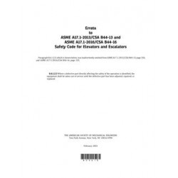 ASME A17.1-2013/A17.1-2016 Errata