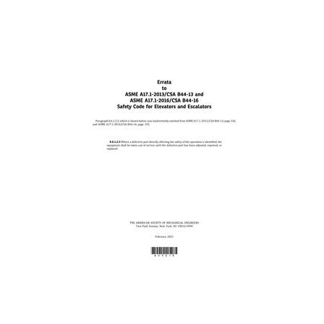 ASME A17.1-2013/A17.1-2016 Errata